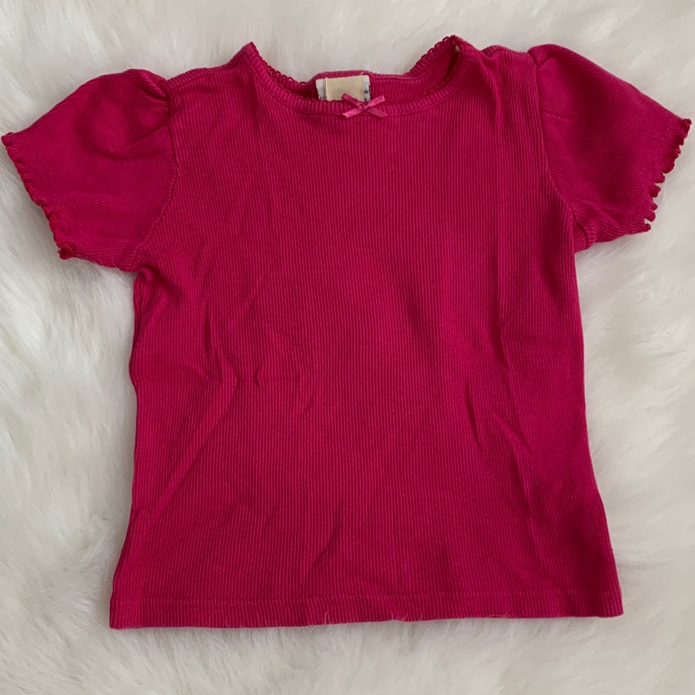Faded Glory Bright Pink Short Sleeve Tee 100% Cotton